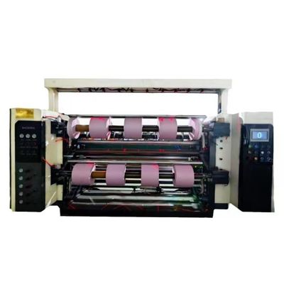 PLC contrôlée 5 KW machine de remontage et de découpe 460 mm diamètre de remontage 20g-300g coupe