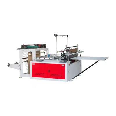 Fermeture à fond, fermeture thermique, machine à découper à froid des sacs en plastique pour supermarchés, machine à fabriquer des sacs plats