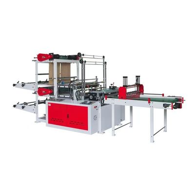 Différents films minces Machine de découpe de sac en plastique à air chaud et froid pour poches plates